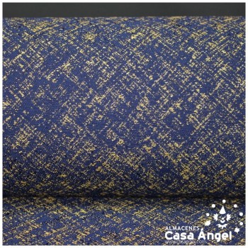 LONA JACQUARD AZUL TINTA LAMÉ SERIE JERUSALÉN 280cm