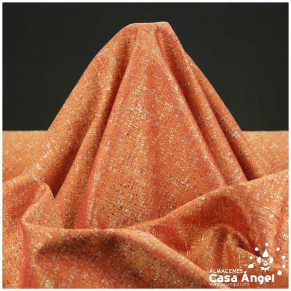 LONA JACQUARD NARANJA LAMÉ SERIE JERUSALÉN 280cm