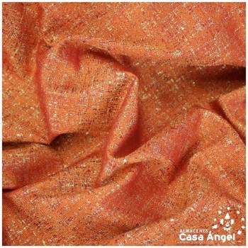 LONA JACQUARD NARANJA LAMÉ SERIE JERUSALÉN 280cm