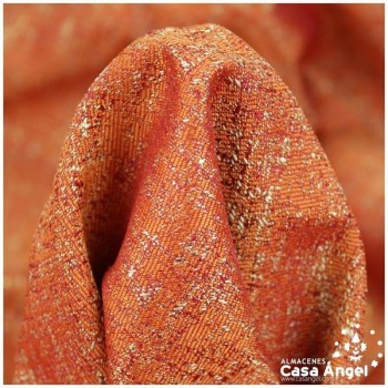 LONA JACQUARD NARANJA LAMÉ SERIE JERUSALÉN 280cm