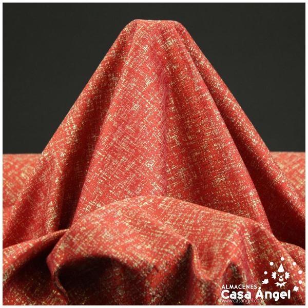 LONA JACQUARD ROJO LAMÉ SERIE JERUSALÉN 280cm