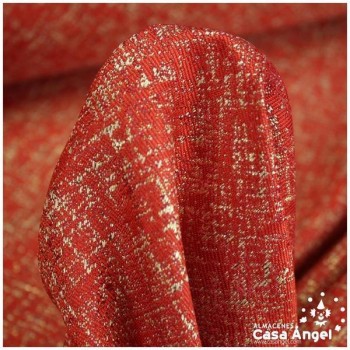 LONA JACQUARD ROJO LAMÉ SERIE JERUSALÉN 280cm
