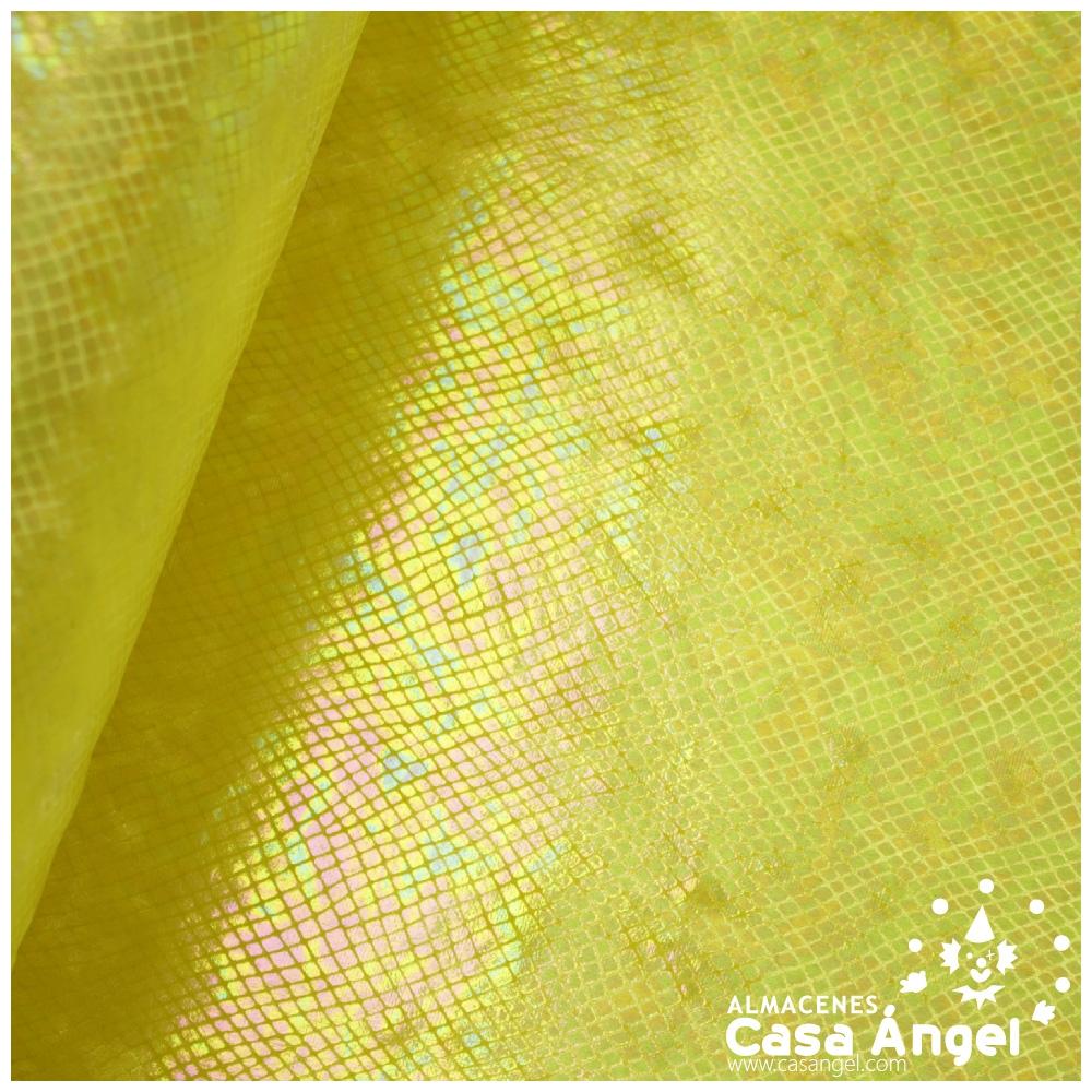 TERCIOPELO AMARILLO DE LYCRA SERPIENTE SERIE MAPANÁ 150cm