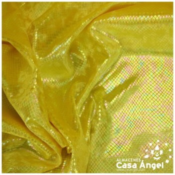 TERCIOPELO AMARILLO DE LYCRA SERPIENTE SERIE MAPANÁ 150cm