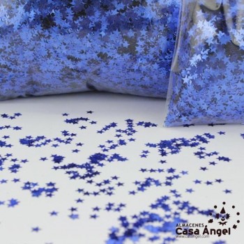 ESCARCHA DE ESTRELLAS COLOR AZUL A GRANEL