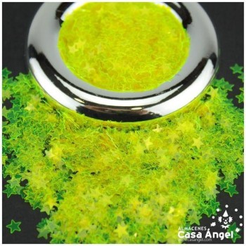 ESTRELLAS DE ESCARCHA AMARILLO FLÚOR 50gr