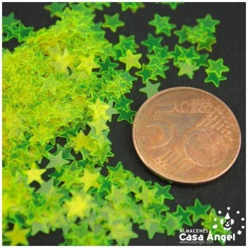 ESTRELLAS DE ESCARCHA AMARILLO FLÚOR 50gr