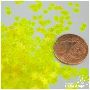 ESTRELLAS DE ESCARCHA AMARILLO FLÚOR 50gr