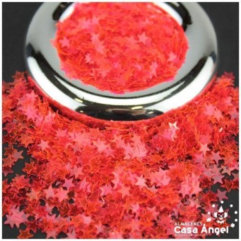 ESTRELLAS DE ESCARCHA ROJO FLÚOR 50gr