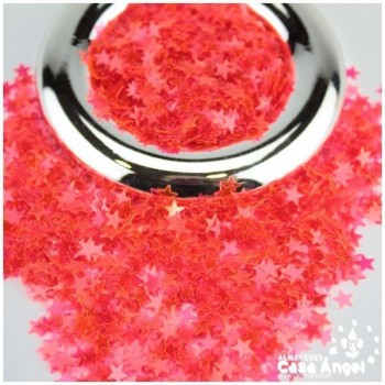 ESTRELLAS DE ESCARCHA ROJO FLÚOR 50gr