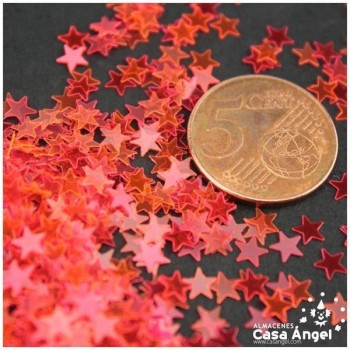 ESTRELLAS DE ESCARCHA ROJO FLÚOR 50gr