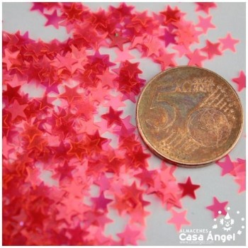 ESTRELLAS DE ESCARCHA ROJO FLÚOR 50gr