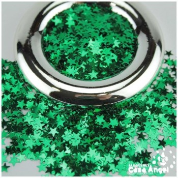 ESTRELLAS DE ESCARCHA VERDE 50gr