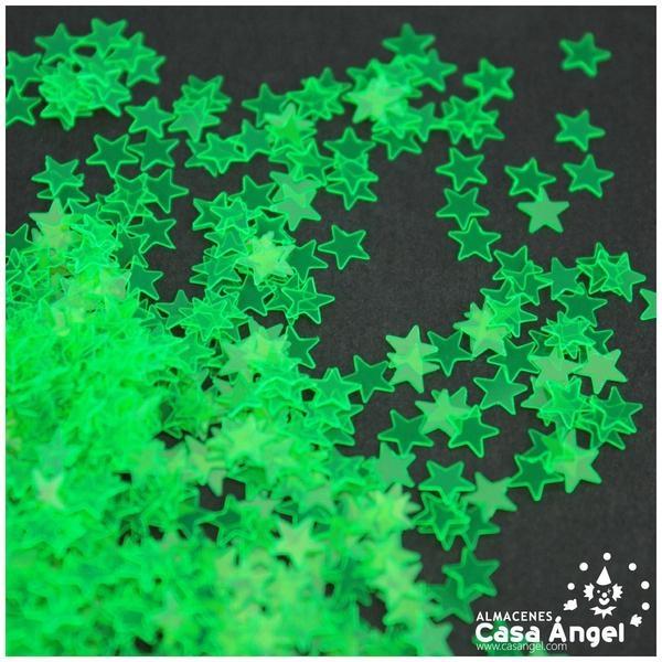 ESTRELLAS DE ESCARCHA VERDE FLÚOR 50gr