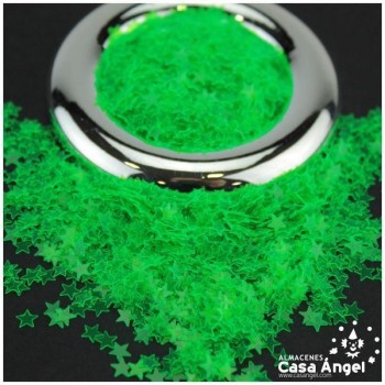 ESTRELLAS DE ESCARCHA VERDE FLÚOR 50gr