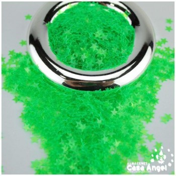 ESTRELLAS DE ESCARCHA VERDE FLÚOR 50gr