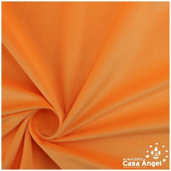 TERCIOPELO NARANJA POLIÉSTER SERIE LUXOR 150cm
