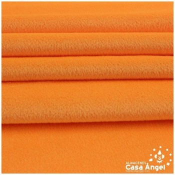 TERCIOPELO NARANJA POLIÉSTER SERIE LUXOR 150cm