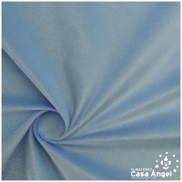 TERCIOPELO CELESTE POLIÉSTER SERIE LUXOR 150cm