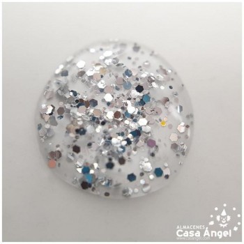 TUBO DE GEL GLITTER 20ml PLATA