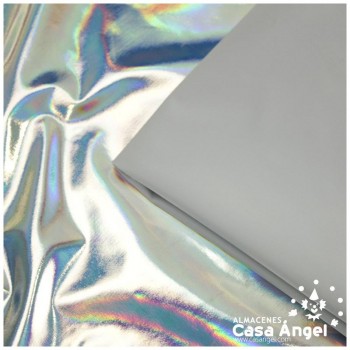 LYCRA FOIL PLATA METALIZADO EXTRA BRILLANTE SERIE KUSURI 150cm