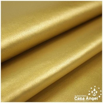 POLIPIEL DORADA TEXTURA FALSO CUERO SERIE NAHK 140cm