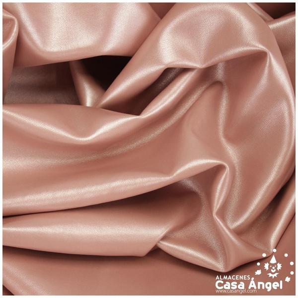 POLIPIEL ROSA METÁLICO TEXTURA FALSO CUERO SERIE NAHK 140cm