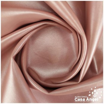 POLIPIEL ROSA METÁLICO TEXTURA FALSO CUERO SERIE NAHK 140cm