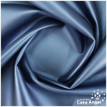 POLIPIEL AZUL METÁLICO TEXTURA FALSO CUERO SERIE NAHK 140cm