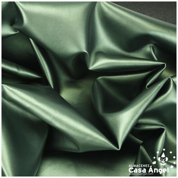 POLIPIEL VERDE METAL TEXTURA FALSO CUERO SERIE NAHK 140cm