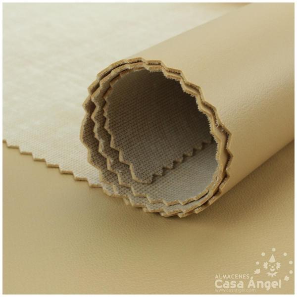 POLIPIEL BEIGE TEXTURA FALSO CUERO 140cm
