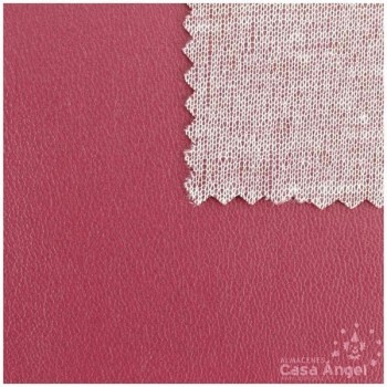 POLIPIEL BURDEOS TEXTURA FALSO CUERO 140cm