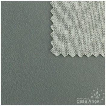 POLIPIEL GRIS TEXTURA FALSO CUERO 140cm