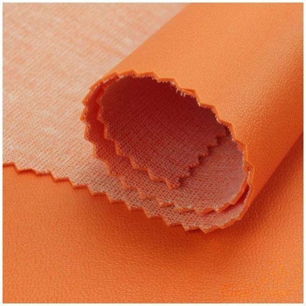 POLIPIEL NARANJA TEXTURA FALSO CUERO 140cm