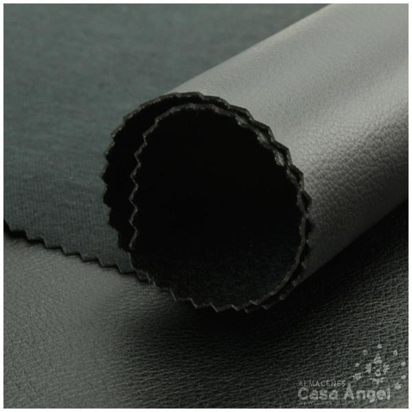 POLIPIEL NEGRO TEXTURA FALSO CUERO 140cm