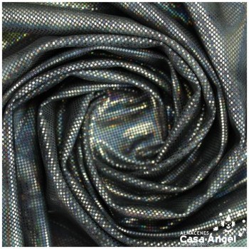 LYCRA DEGRADÉ DE TONOS NEGRO Y BRILLOS DE FOIL SERIE REKKA 150cm