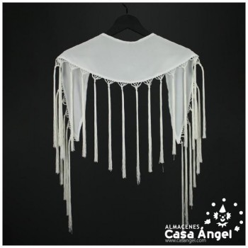 MANTÓN DE PICO COLOR BLANCO ADULTO