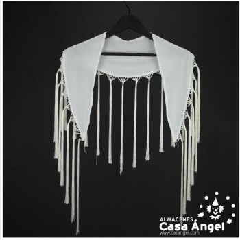 MANTÓN DE PICO COLOR BLANCO ADULTO