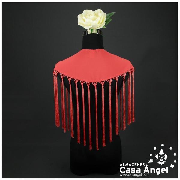 MANTÓN DE PICO COLOR ROJO ADULTO