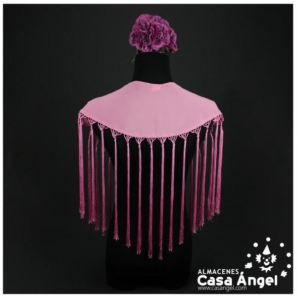 MANTÓN DE PICO COLOR ROSA BEBÉ ADULTO
