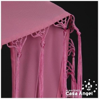 MANTÓN DE PICO COLOR ROSA BEBÉ ADULTO