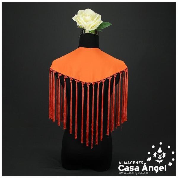 MANTÓN DE PICO COLOR NARANJA ADULTO
