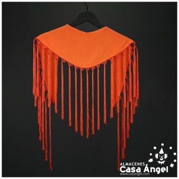MANTÓN DE PICO COLOR NARANJA ADULTO