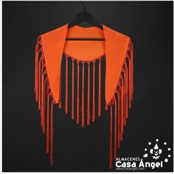 MANTÓN DE PICO COLOR NARANJA ADULTO