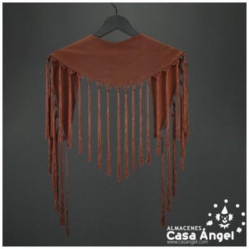 MANTÓN DE PICO COLOR MARRÓN ADULTO