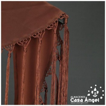 MANTÓN DE PICO COLOR MARRÓN ADULTO