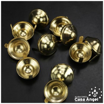 TACHA DELATÓN CIRCULAR METALIZADA RELIEVE 18mm