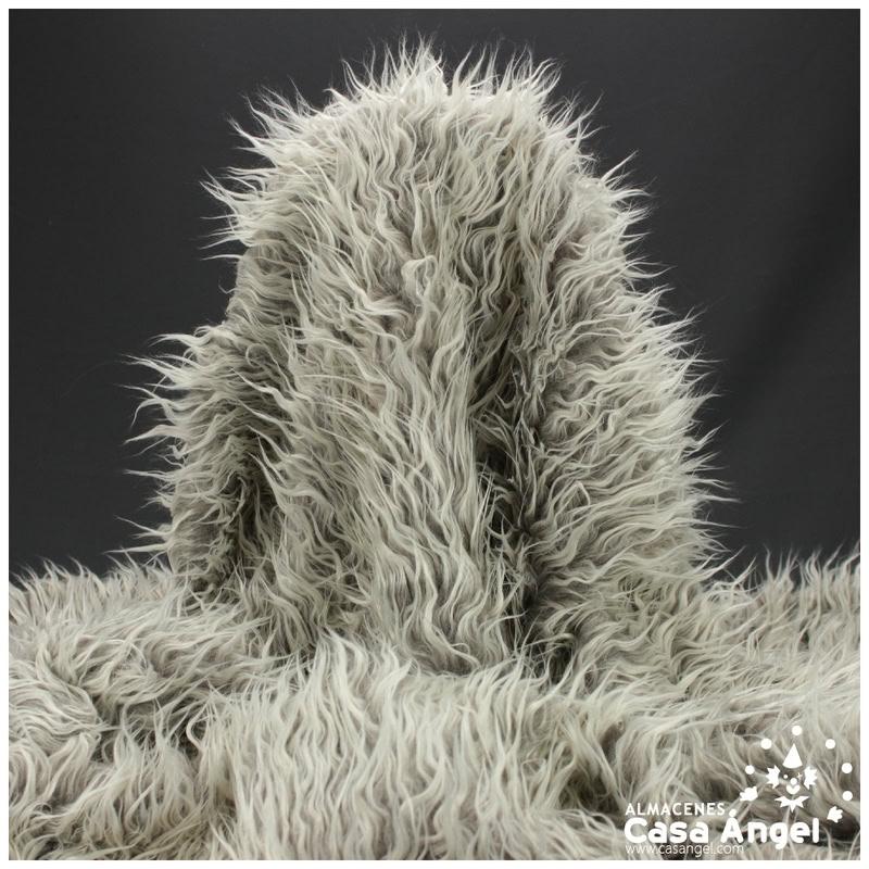 TEJIDO DE PELO GRIS CENIZO SERIE YORKY 150cm