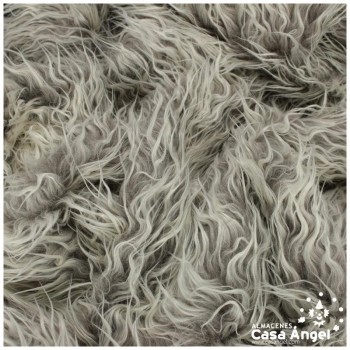 TEJIDO DE PELO GRIS CENIZO SERIE YORKY 150cm
