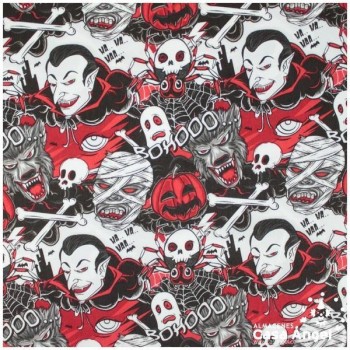 ALGODÓN ESTAMPADO DRÁCULA HALLOWEEN 150cm